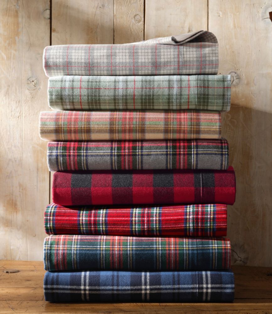 Heritage Chamois Flannel Sheet Collection, Plaid - US 4940