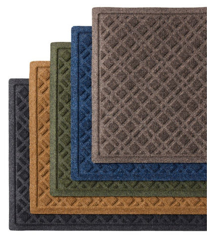 Heavyweight Recycled Waterhog Doormat, Plaid - US 0992