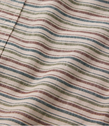 Men's Stonecoast Hemp Shirt, Short-Sleeve, Slightly Fitted Untucked Fit, Stripe - US 2652